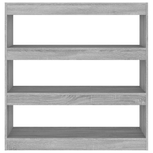 vidaXL Book Cabinet/Room Divider Grey Sonoma 100x30x103 cm