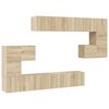 vidaXL 10 Piece TV Cabinet Set Sonoma Oak Engineered Wood