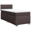 vidaXL Box Spring Bed with Mattress Dark Brown 90x200 cm Fabric