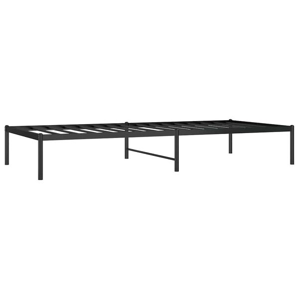 vidaXL Metal Bed Frame without Mattress Black 90x200cm