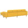 vidaXL Fabric Sofa Light Yellow Corduroy fabric