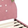 vidaXL Toddler Bed Frame with Headboard Pink 70 x 140 cm Velvet