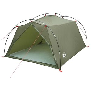 vidaXL Tunnel Tent 2-Person Olive Green 185T Polyester with PU Coating