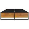 vidaXL Bed Frame without Mattress Black Metal 120x200 cm
