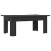 vidaXL Coffee Table | Black | Engineered wood | Medium | Sleek | Coffee Table