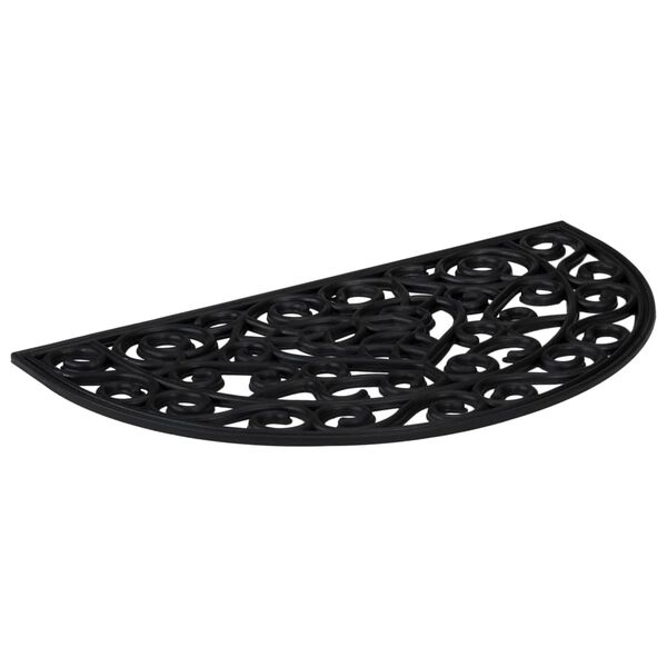 vidaXL Door Mat Half Round 45x75 cm Rubber