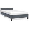 vidaXL Bed Frame without Mattress Dark Grey Twin Velvet