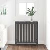 vidaXL Radiator Cover Grey 79.5x19x84 cm Solid Wood Pine