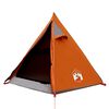 vidaXL Camping Tent Dome 2-Person Grey and Orange Waterproof