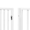 vidaXL Dog Gate with Door Foldable 12 Panels White 960 cm Poplar Wood