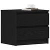 vidaXL Bedside Cabinet with Drawer 2 pcs Black Oak 50 x 40 x 43.5 cm