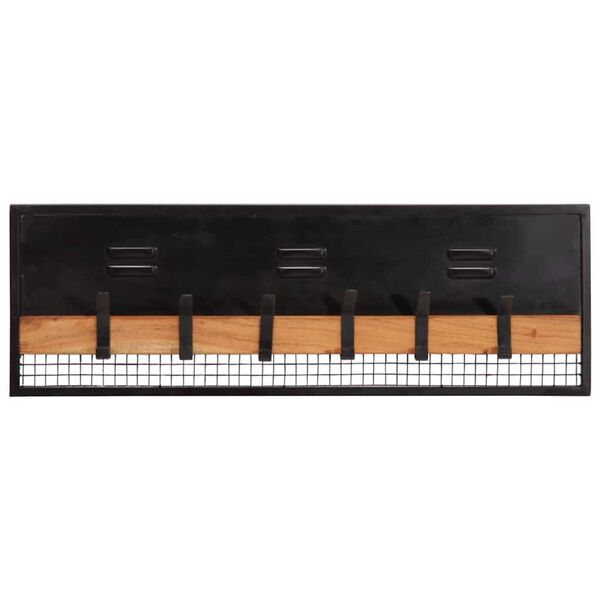 vidaXL Wall-mounted Coat Rack 90x11x30 cm Solid Wood Mango