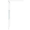 vidaXL Walk-in Shower Wall White 140x195 cm Clear ESG Glass