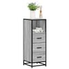 vidaXL Bathroom Cabinet Grey Sonoma 35x37.5x100 cm Engineered Wood