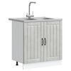 vidaXL Sink Base Cabinet Lucca 2 pcs Concrete Grey Engineered Wood
