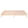 vidaXL LED Bed Frame without Mattress 135x190 cm Double Double Solid Wood