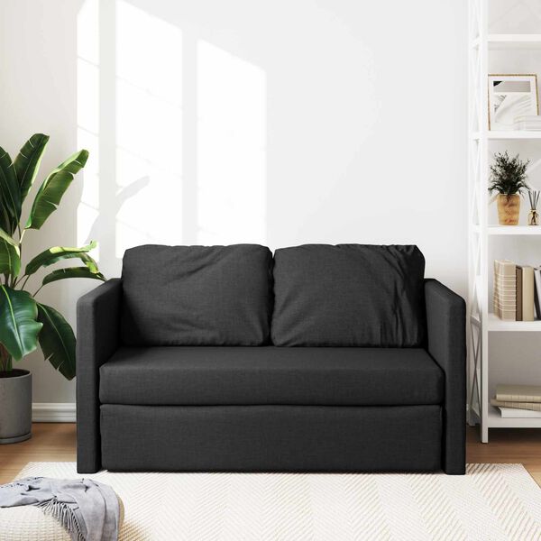 vidaXL Folding Sofa Bed Black 112 x 60 x 60 cm Fabric