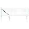 vidaXL Euro Fence with Spikes 50 x 0.6 m PVC-Coated Steel Green Mesh