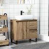 vidaXL Bathroom Sink Cabinet Artisan Oak 65x33x60 cm Engineered Wood
