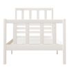 vidaXL Bed Frame without Mattress White Small Single Solid Wood