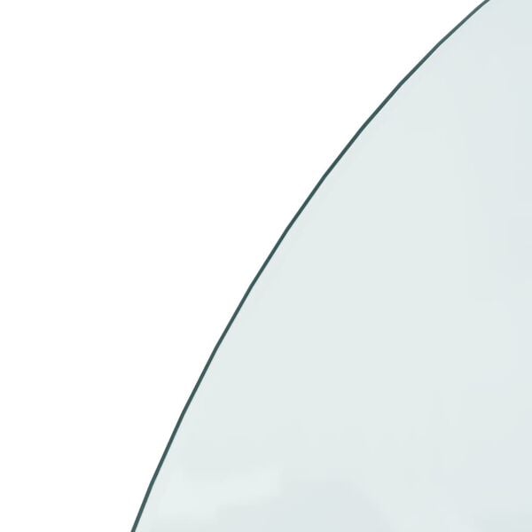 vidaXL Fireplace Glass Plate Half Round 1000x500 mm