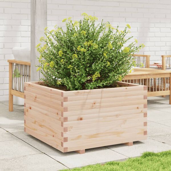 vidaXL Garden Planter 80x80x49.5 cm Solid Wood Pine