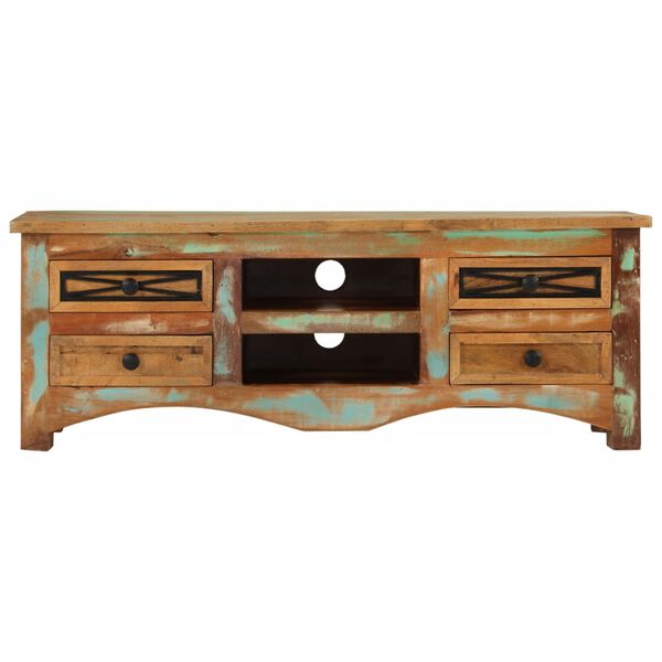 vidaXL TV Cabinet 110x30x40 cm Solid Wood Reclaimed