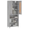 vidaXL Highboard Grey Sonoma 69.5x34x180 cm Engineered Wood