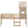 vidaXL High Sleeper Bed without Mattress 90x190 cm Single Solid Wood Pine