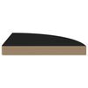 vidaXL Floating Corner Shelves 2 pcs Black 35x35x3.8 cm MDF