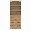 vidaXL Highboard Artisan Oak 69.5 x 34 x 180 cm Engineered Wood