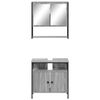 vidaXL 2 Piece Bathroom Furniture Set Grey Sonoma Engineered Wood