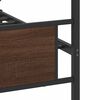 vidaXL Metal Bed Frame without Mattress Brown Oak 200x200 cm