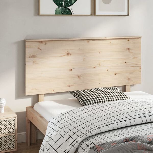 vidaXL Bed Headboard 144x6x82.5 cm Solid Wood Pine