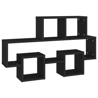 vidaXL Car-shaped Wall Shelf Black 82x15x51 cm Engineered Wood