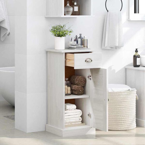 vidaXL Bathroom Cabinet VIGO White 37.5 x 34 x 80 cm Solid Pine wood