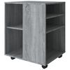 vidaXL Rolling Cabinet Grey Sonoma 60x53x72 cm Engineered Wood