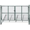 vidaXL Double Door Fence Gate 300x150 cm Powder-Coated Steel