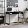 vidaXL Desk with Storage Black Oak 100 x 50 x 75 cm Engineered Wood