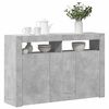 vidaXL Sideboard with LED Lights Concrete Grey 116x30x75 cm