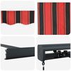 vidaXL Retractable Awning Red and Black 300 x 250 cm Fabric and Metal