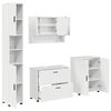 vidaXL Bathroom Furniture Set 4 pcs High Gloss White