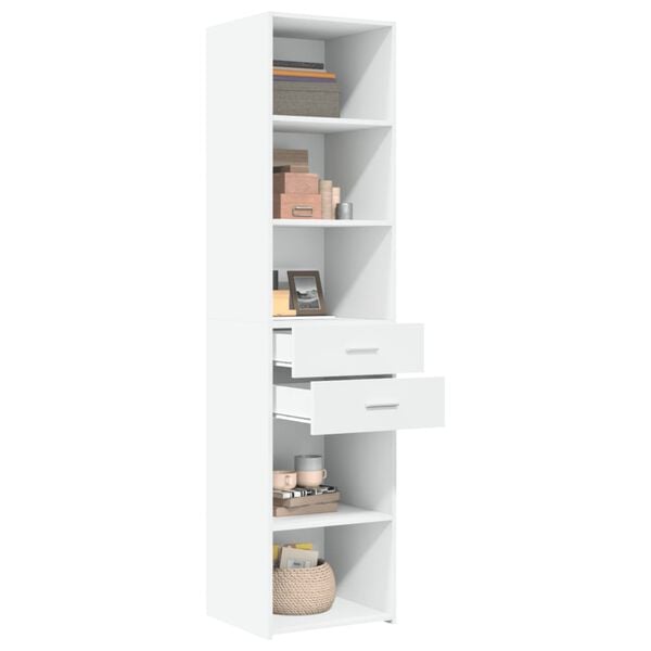 vidaXL Highboard White 45x42.5x185 cm Engineered Wood