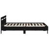 vidaXL Bed Frame with LED Black Oak 200 x 200 cm Engineered Wood