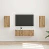 vidaXL TV Wall Cabinet Set 4 pcs Artisan Oak Engineered Wood