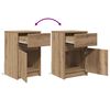 vidaXL LED Bedside Cabinet 2 pcs Artisan oak 38 x 34 x 61 cm