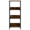 vidaXL Bookshelf Smoked Oak 50x33x117.5 cm Engineered Wood