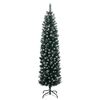 vidaXL Artificial Slim Christmas Tree 300 LEDs 180 cm