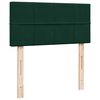 vidaXL Box Spring Bed with Mattress Dark Green 90x200 cm Velvet