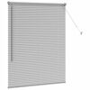 vidaXL Window Blind with Curtains Manual Silver Aluminium